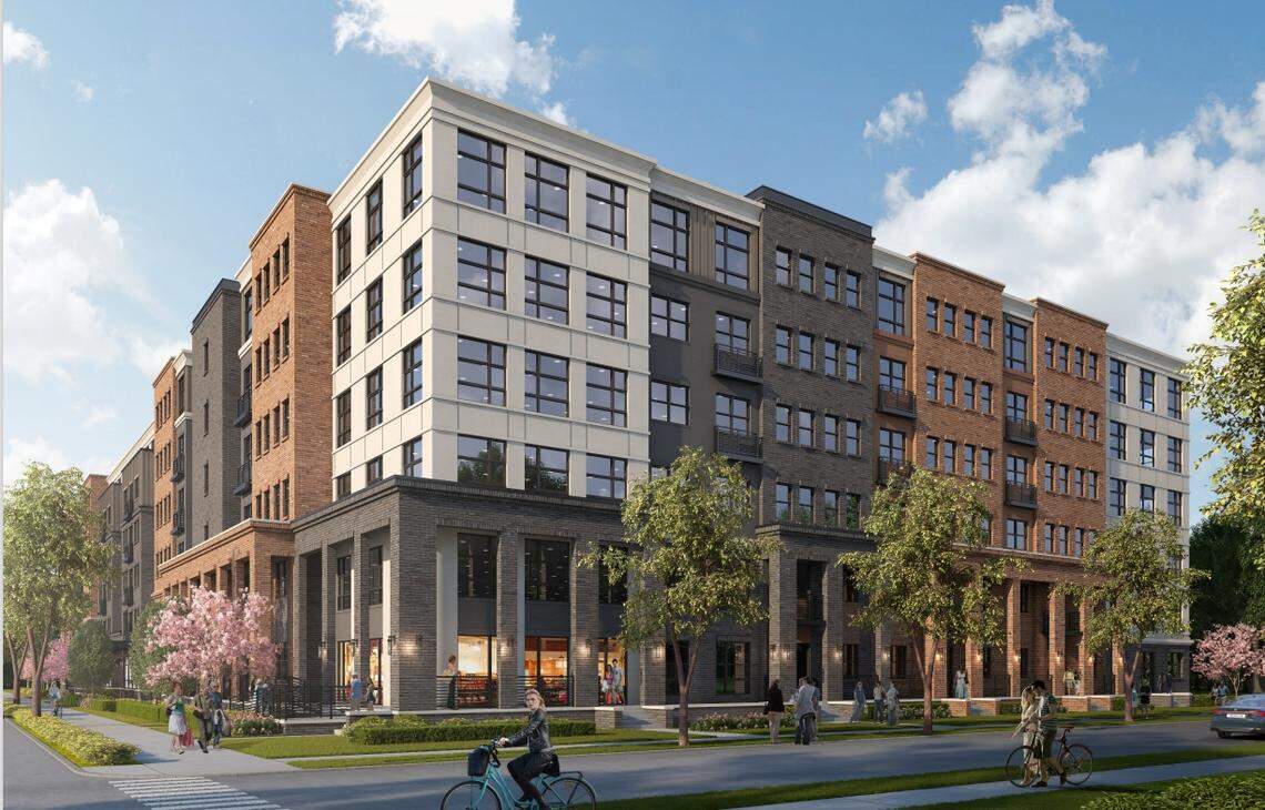 The third and final design for a six-story University of Kentucky student housing complex on East Maxwell Street in Lexington, Ky.