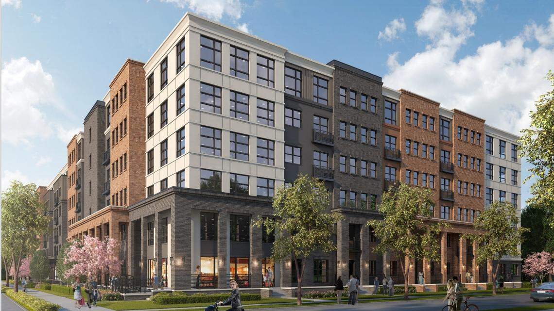 The third and final design for a six-story University of Kentucky student housing complex on East Maxwell Street in Lexington, Ky.