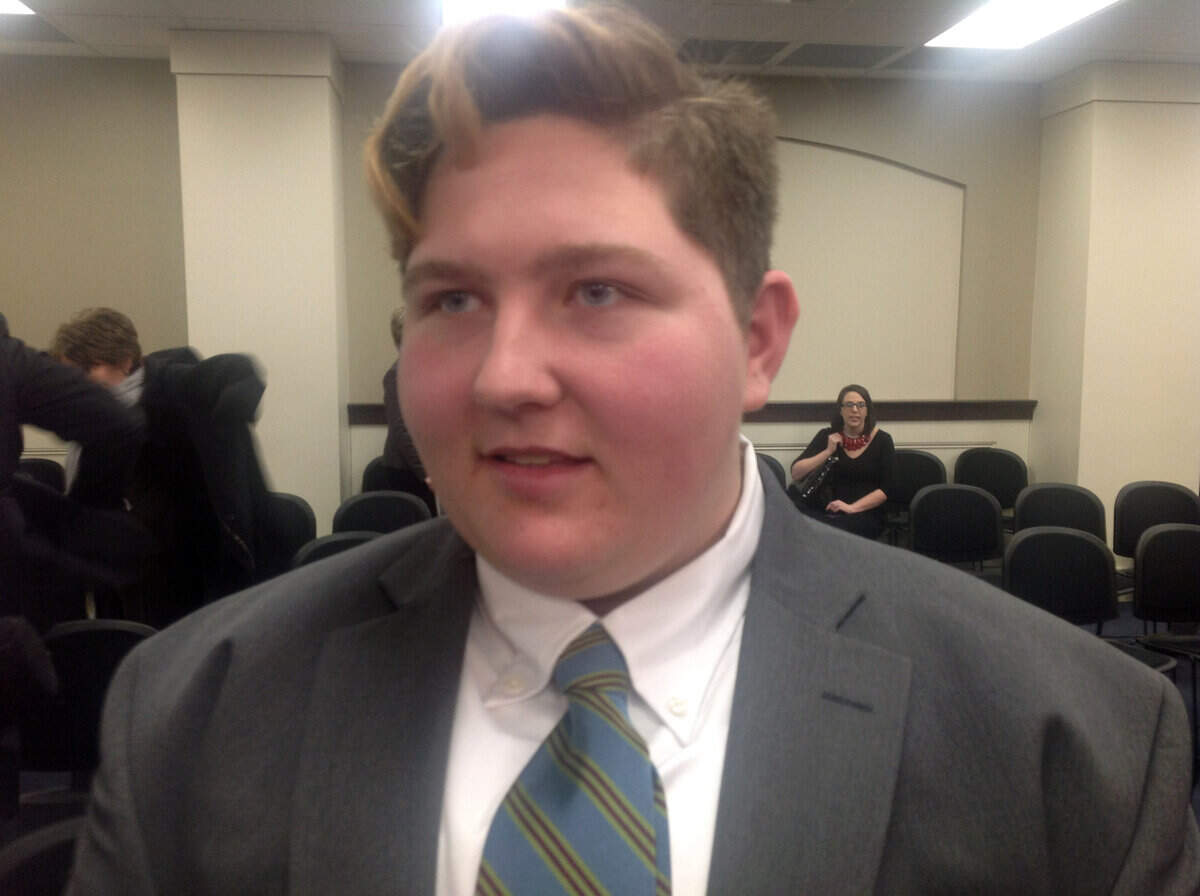 Henry Berg-Brousseau testified against a bathroom bill in Frankfort in 2014. He died by suicide late last year.