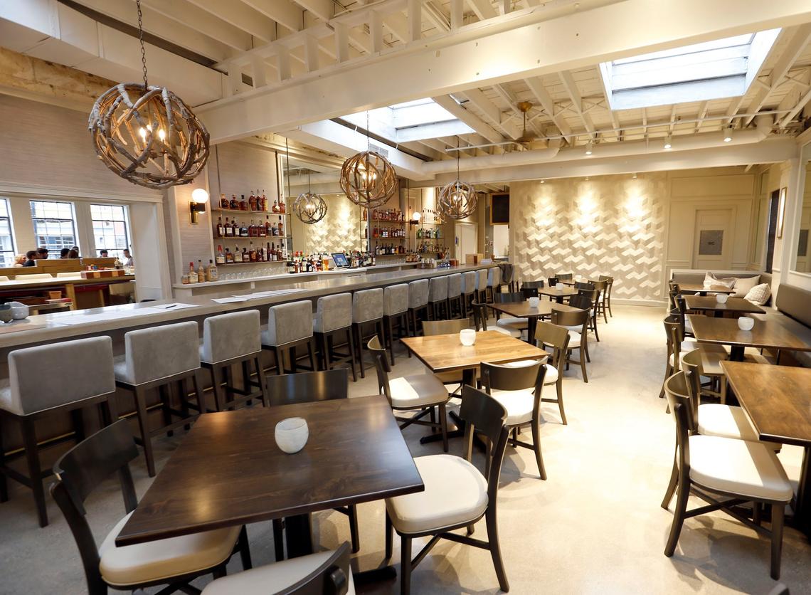 The main dining room at Epping’s on Eastside is dressy but not formal.