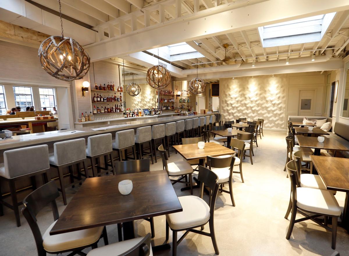 The main dining room at Epping’s on Eastside is dressy but not formal.