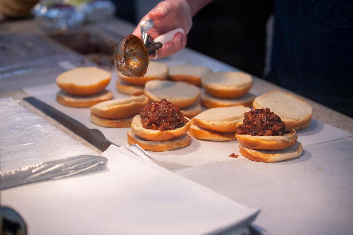 Among the many offerings at the new Buc-ee’s in Richmond, Ky., the travel center offers freshly cooked barbecue sandwiches. The location is scheduled to open 6 a.m. on Tuesday, April 19, 2022.
