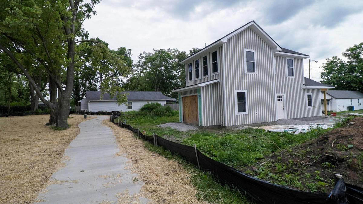 An artist-owned house with attached studio space was under construction on June 1 as part of The Artists’ Village on Powell Street.