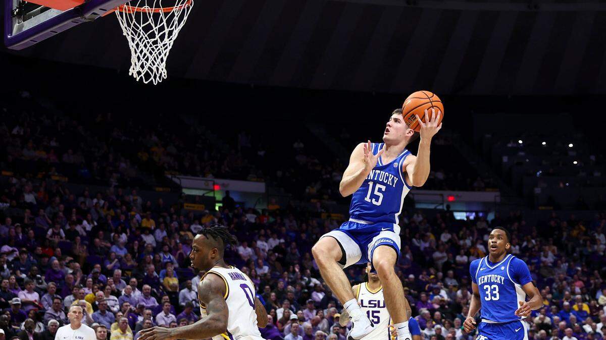Shot charts from No. 17 Kentucky basketball’s 75-74 loss at LSU