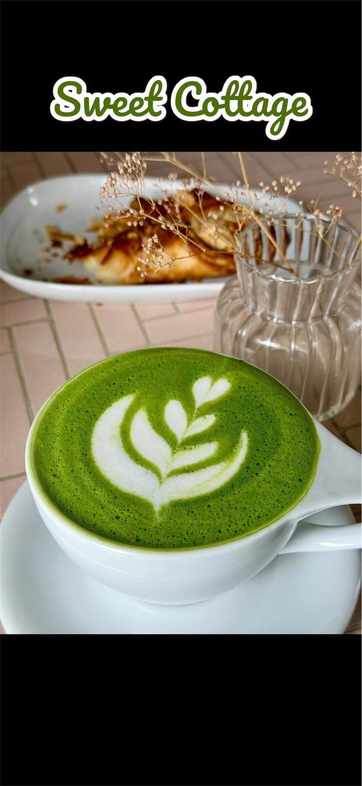 Sweet Cottage Asian Bakery Cafe will offer drinks such as this matcha latte.