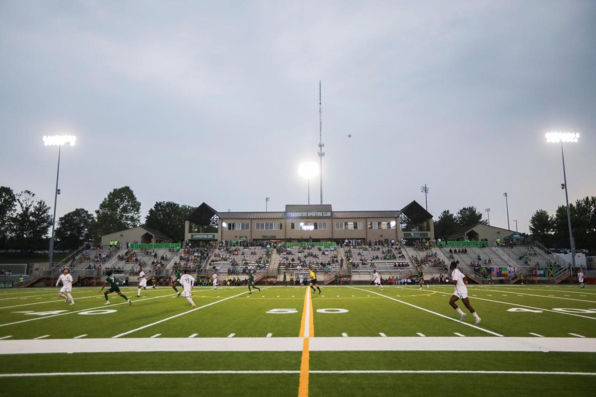 Lexington Sporting Club, playing at Toyota Stadium in Georgetown while the team pursues permanent stadium options, ranks third in the league in average home attendance in its inaugural season.,
