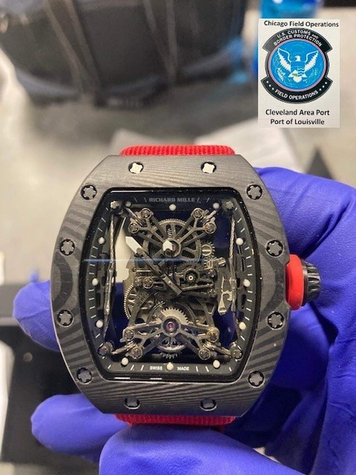 U.S. Customs and Border Protection has seized more than 3,200 counterfeit designer watches, including fake Richard Mille styles, in Louisville over the past six months.