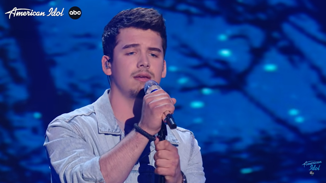 Noah Thompson decided to pick a new song before he took the stage.