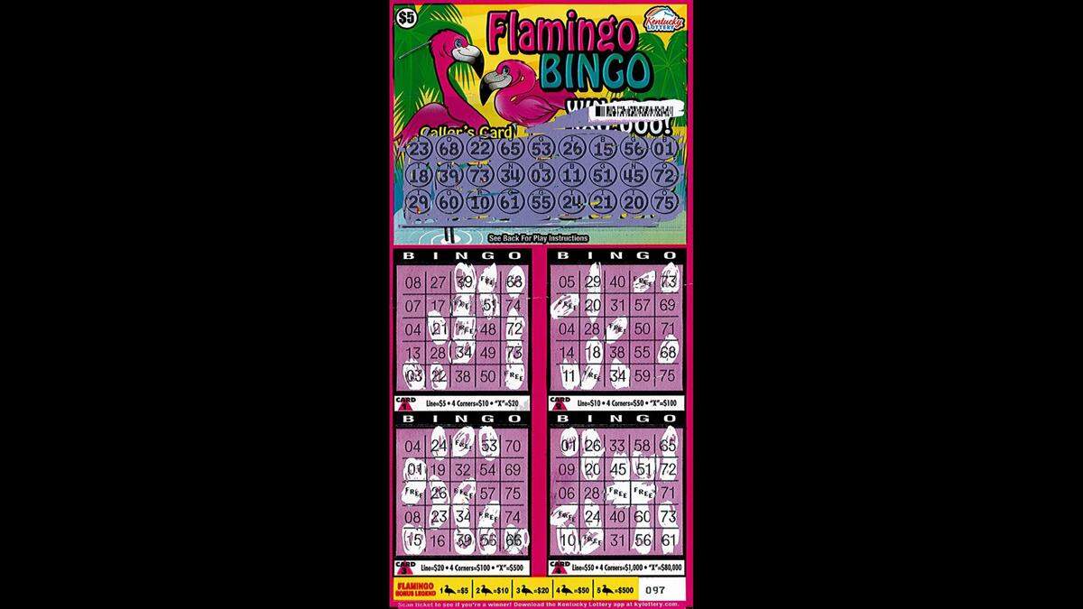 This $5 Flamingo Bingo Kentucky Lottery ticket recently won a Shepherdsville woman the game’s top prize.