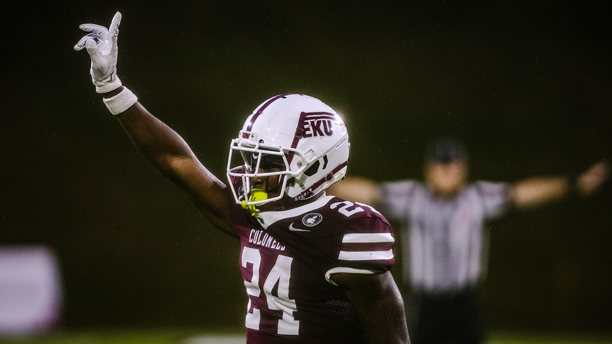 Eastern Kentucky defensive back Mike Smith Jr. played two seasons at Appalachian State and is about to begin his third season with the Colonels. In 2023, Smith recorded 56 tackles and had 11 pass breakups.