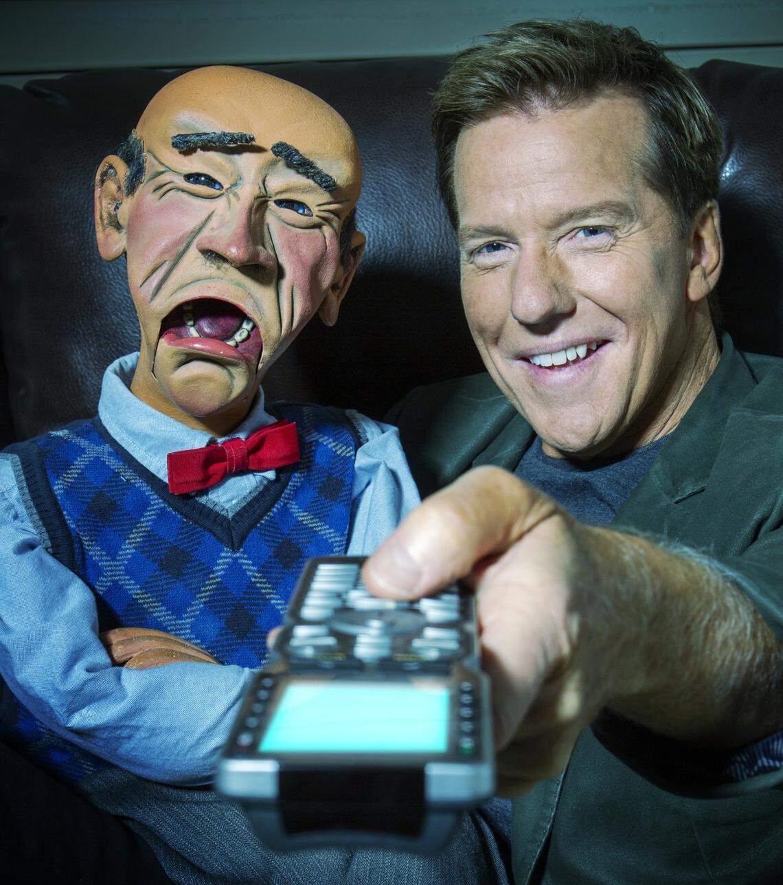 Comedian Jeff Dunham with Walter, one of his puppets.