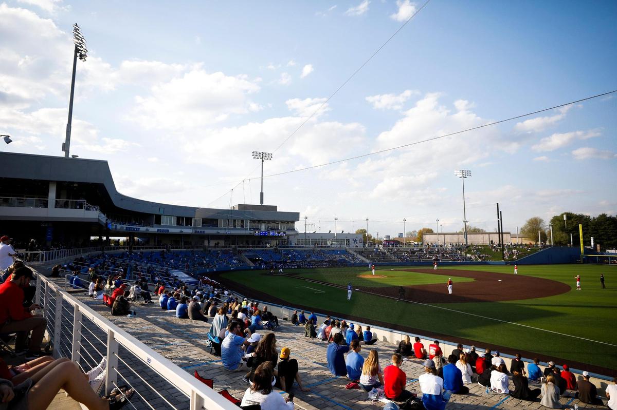 The weather was warm and inviting for the socially distanced crowd at Kentucky Proud Park before snow moved into the area overnight.