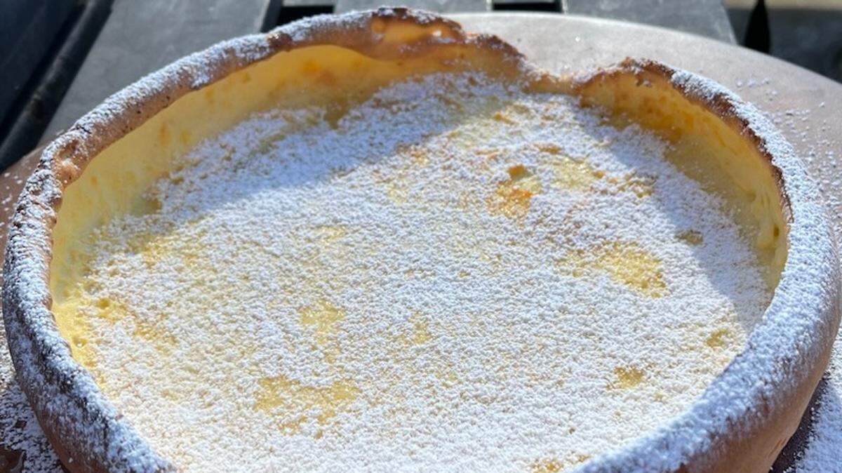 Beau’s Cafe, a new breakfast restaurant coming to the Beaumont neighborhood, will have Dutch baby pancakes which are oven baked with a custard center and covered in powered sugar.