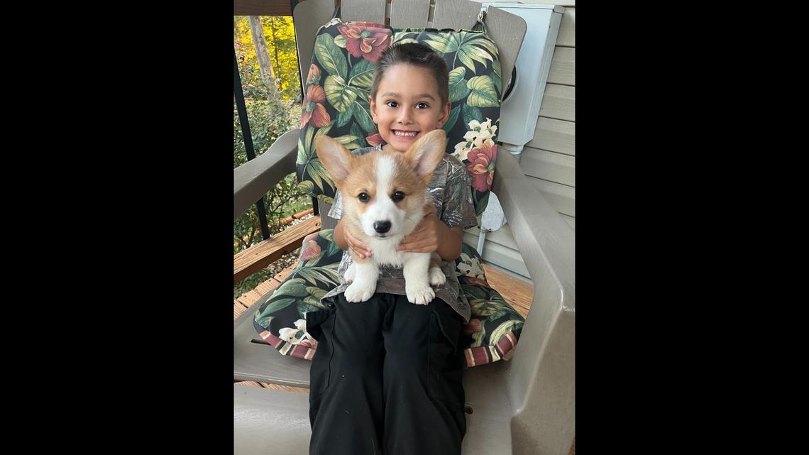Lilly poses with her running mate Brayden, the grandson of Lilly's owner, Pam Lucas. Lucas lives in southern Woodford County.