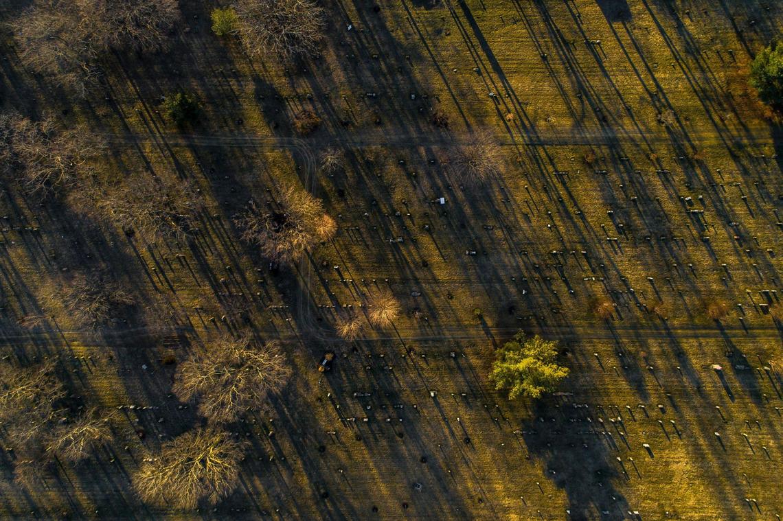 African Cemetery No. 2, covering nearly eight acres, is located near East Seventh and Chestnut streets in Lexington, Ky., on Sunday, Feb. 20, 2022.