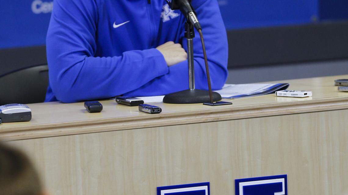New UK offensive coordinator Neal Brown addressed the media  on Tuesday December 18, 2012 in Lexington, Ky. Photo by Mark Cornelison | Staff