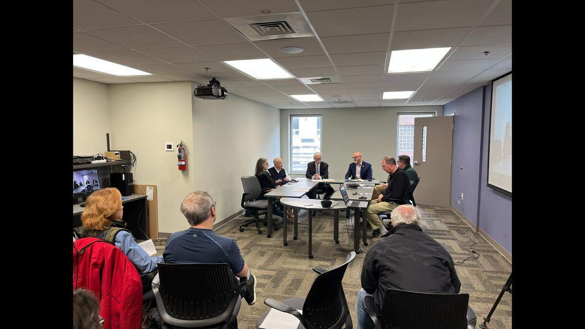 The Lexington Parking Authority Board hosts a public meeting in downtown Lexington, Ky. on Dec. 22, 2022.