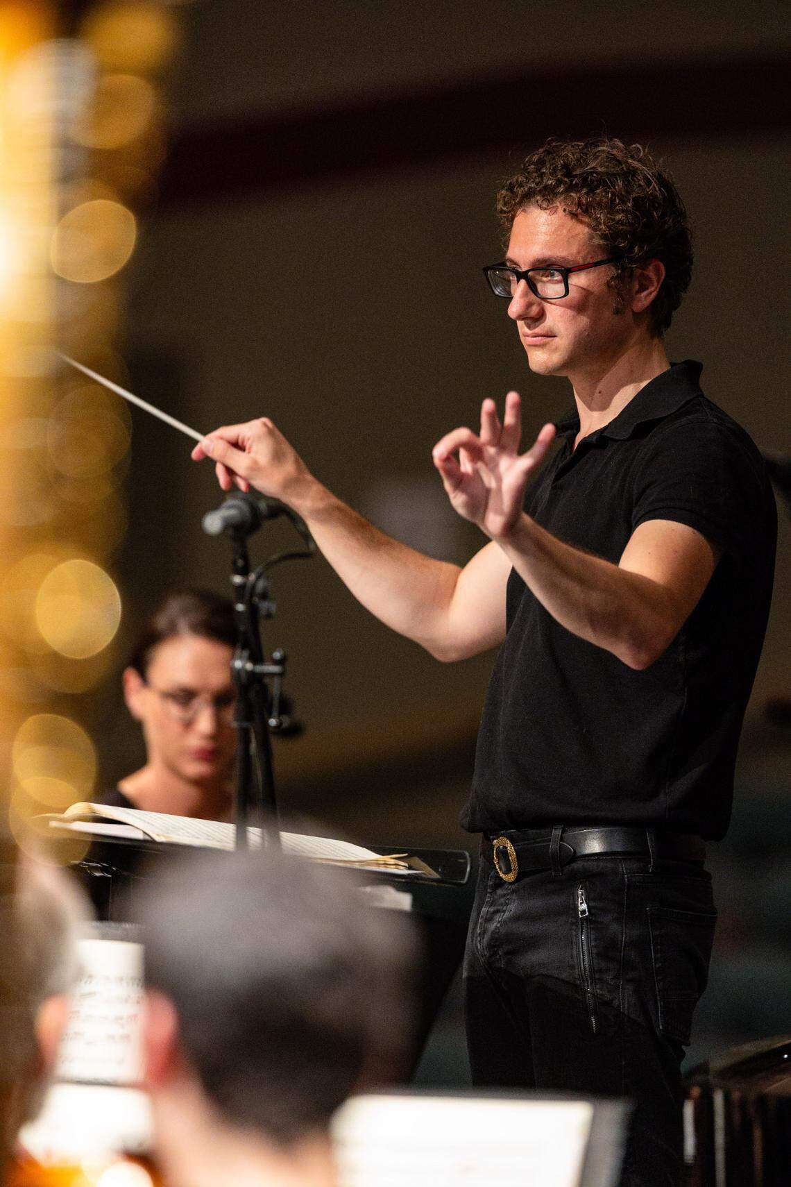 Louisville Orchestra conductor Teddy Abrams at a performance in Somerset in 2024. The orchestra has been on a two-year tour of Kentucky cities.