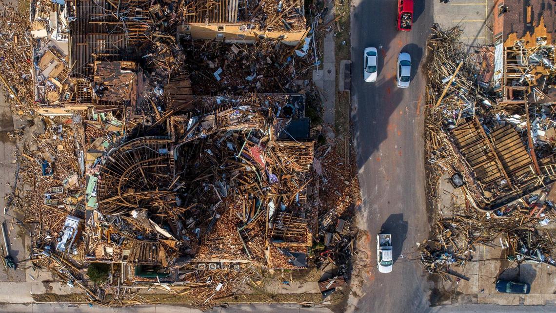 The scary view from above: See drone photos, video of tornado damage in Mayfield