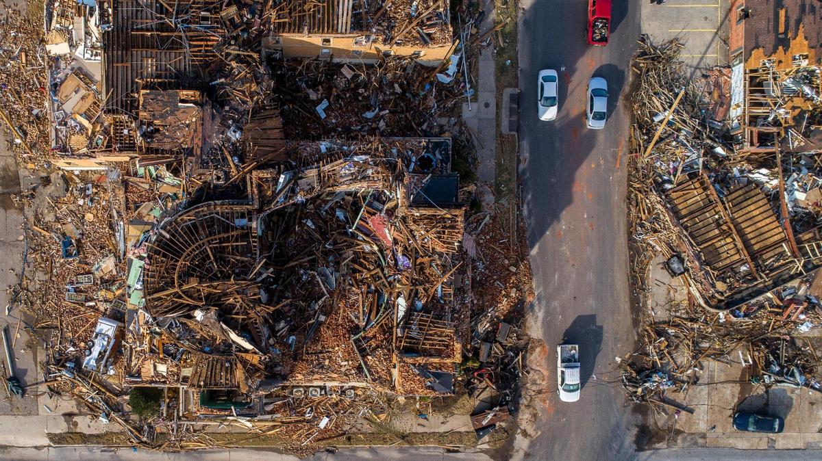 The scary view from above: See drone photos, video of tornado damage in Mayfield