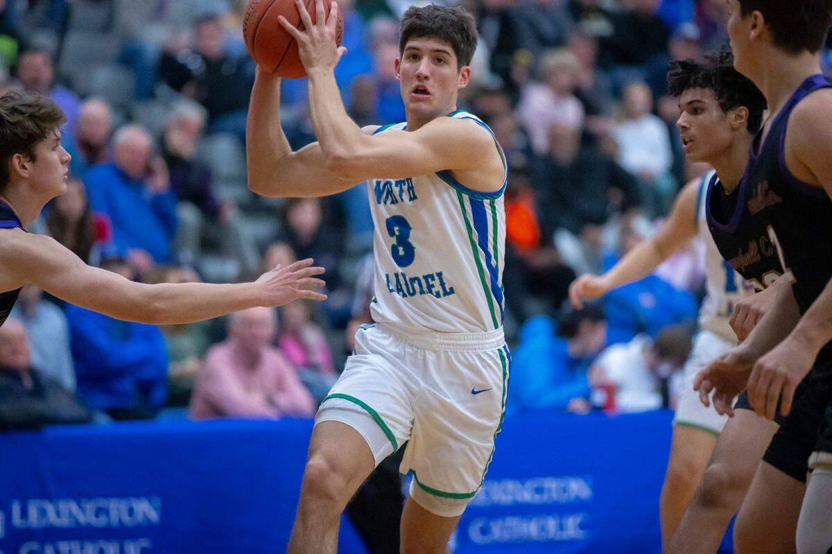 University of Kentucky signee Reed Sheppard (3) has led North Laurel to the Sweet 16 for the second year in a row.