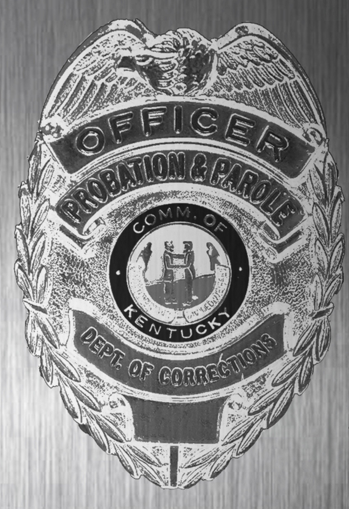 A Kentucky probation and parole officer’s badge