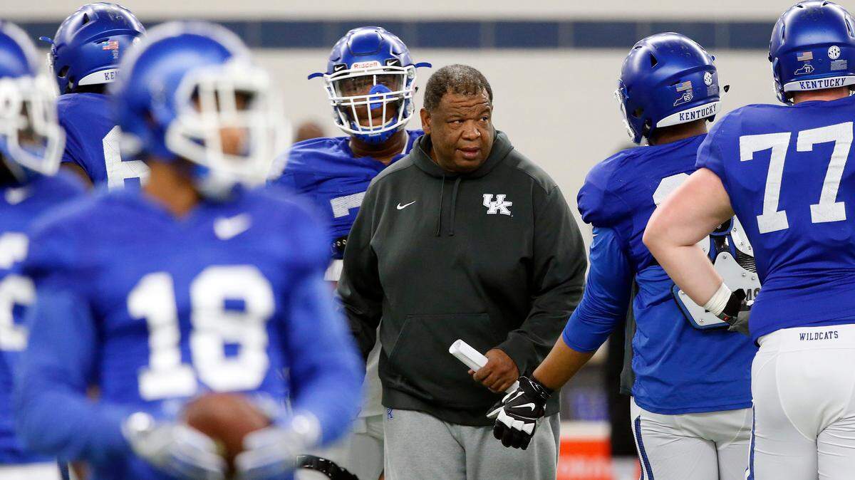 UK assistant coach Vince Marrow is leading the Cats’ recruiting efforts with several in-state stars.
