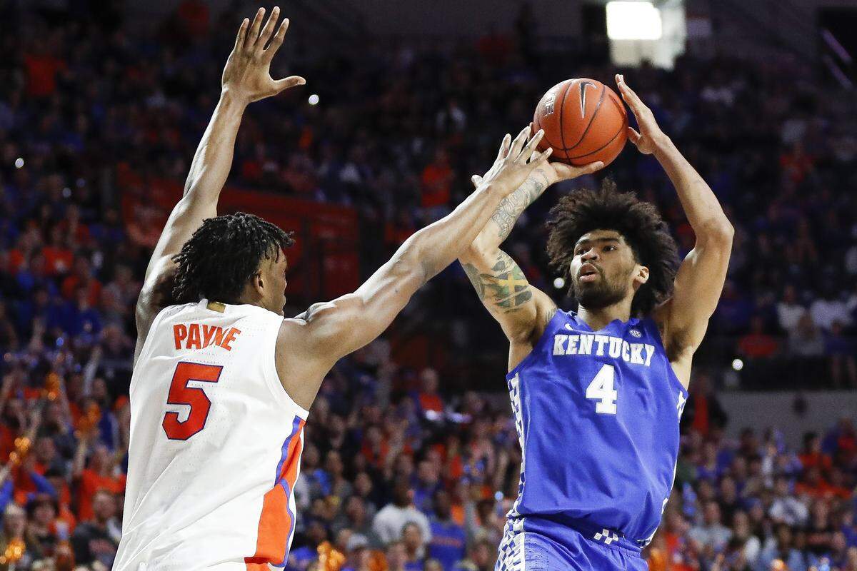 A native of Kingston, Jamaica, Nick Richards (4) scored 771 points and grabbed 528 rebounds in his three-year UK career.