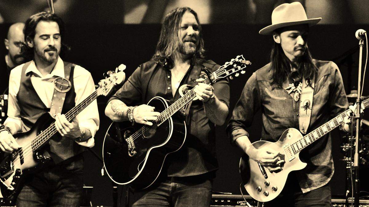 From left, Berry Duane Oakley, Devon Allman and Duane Betts of The Allman Betts Band. Betts is the son of The Allman Brothers Band guitarist Dickey Betts.