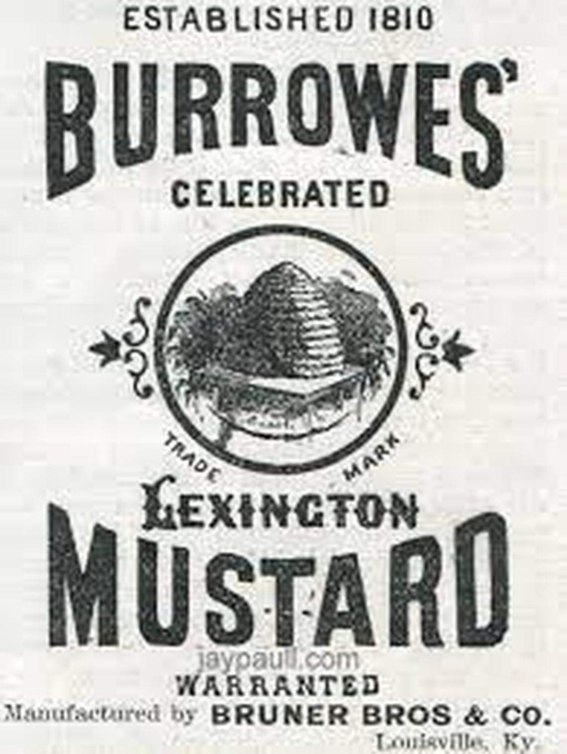 The label for Nathan Burrowes’ Lexington Mustard