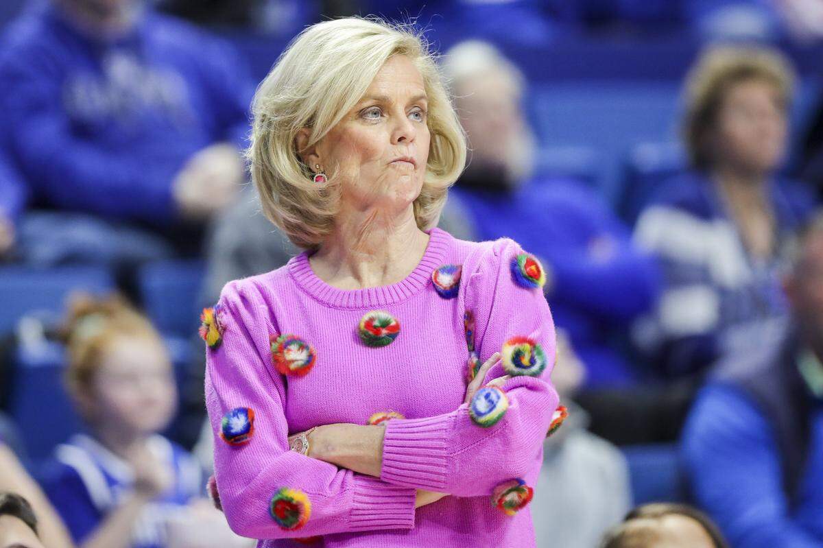 LSU coach Kim Mulkey is 7-3 in her coaching career vs. Kentucky —3-2 at Baylor and 4-1 at LSU. Mulkey will lead the No. 5 Tigers (14-0) vs. No. 11 Kentucky (13-1) on Thursday night.