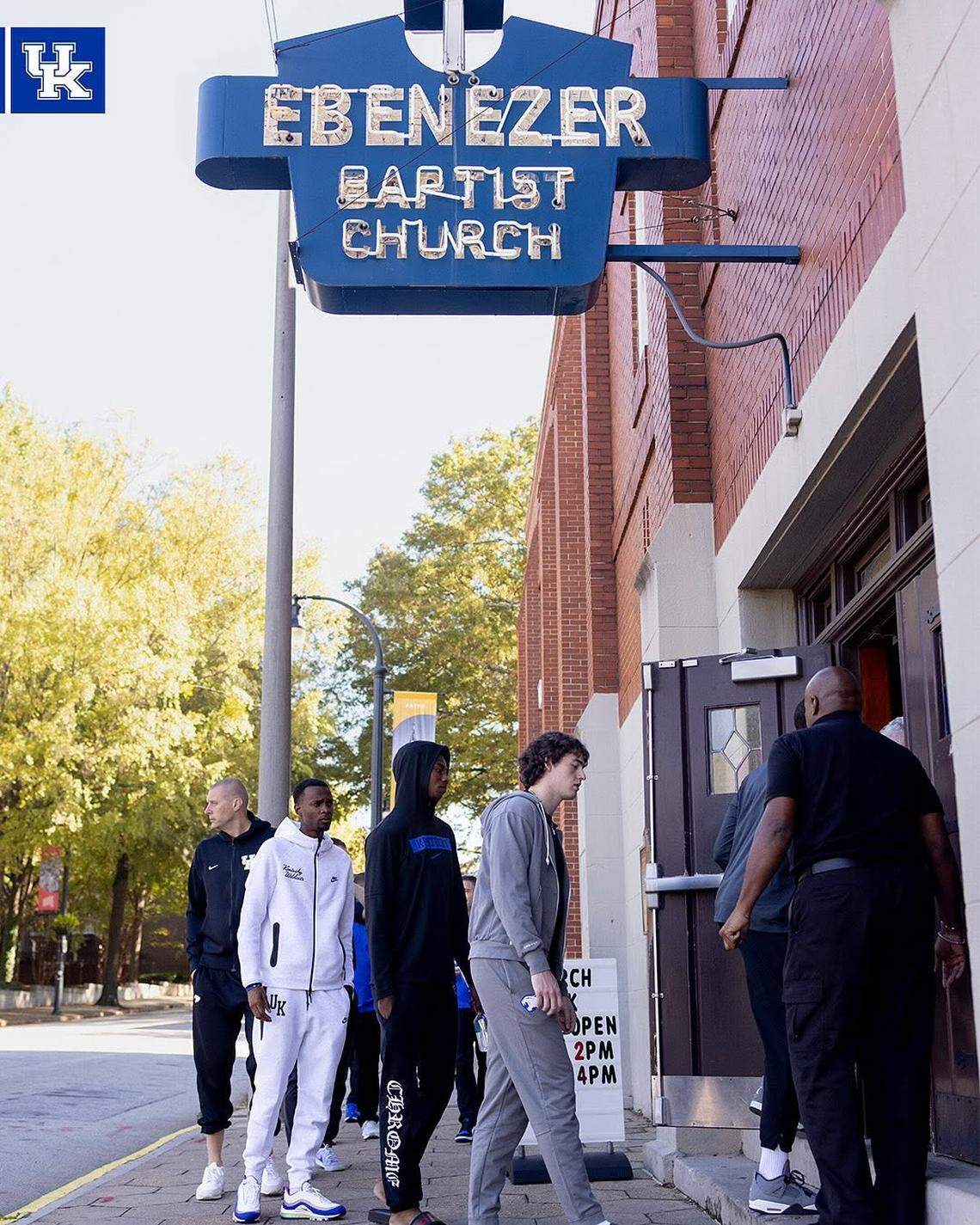 The Kentucky men’s basketball team visited the Martin Luther King Jr. National Historical Park in November in Atlanta prior to UK’s win over Duke in the Champions Classic.