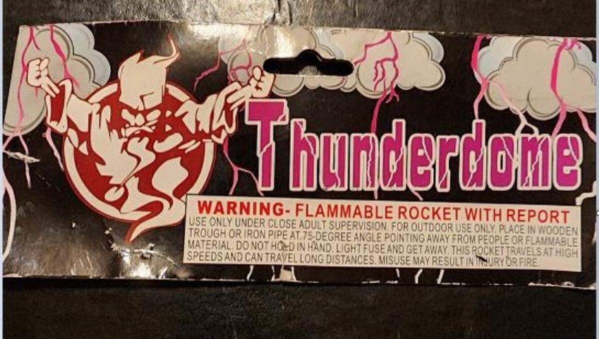 A lawsuit alleging that a Kentucky teen was injured by a firework that exploded prematurely included this photo of the packaging.