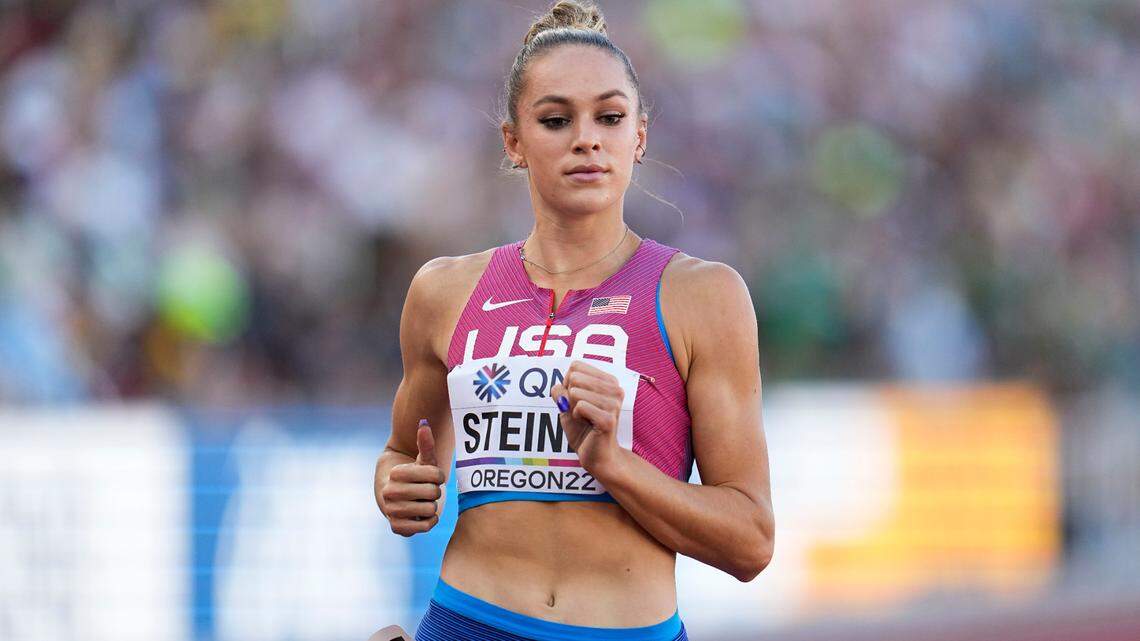 Former Kentucky track star Abby Steiner finished second in the 2022 Kentucky Sports Figure of the Year Award voting. That is the highest finish in the 42-year history of the award for a UK track athlete.