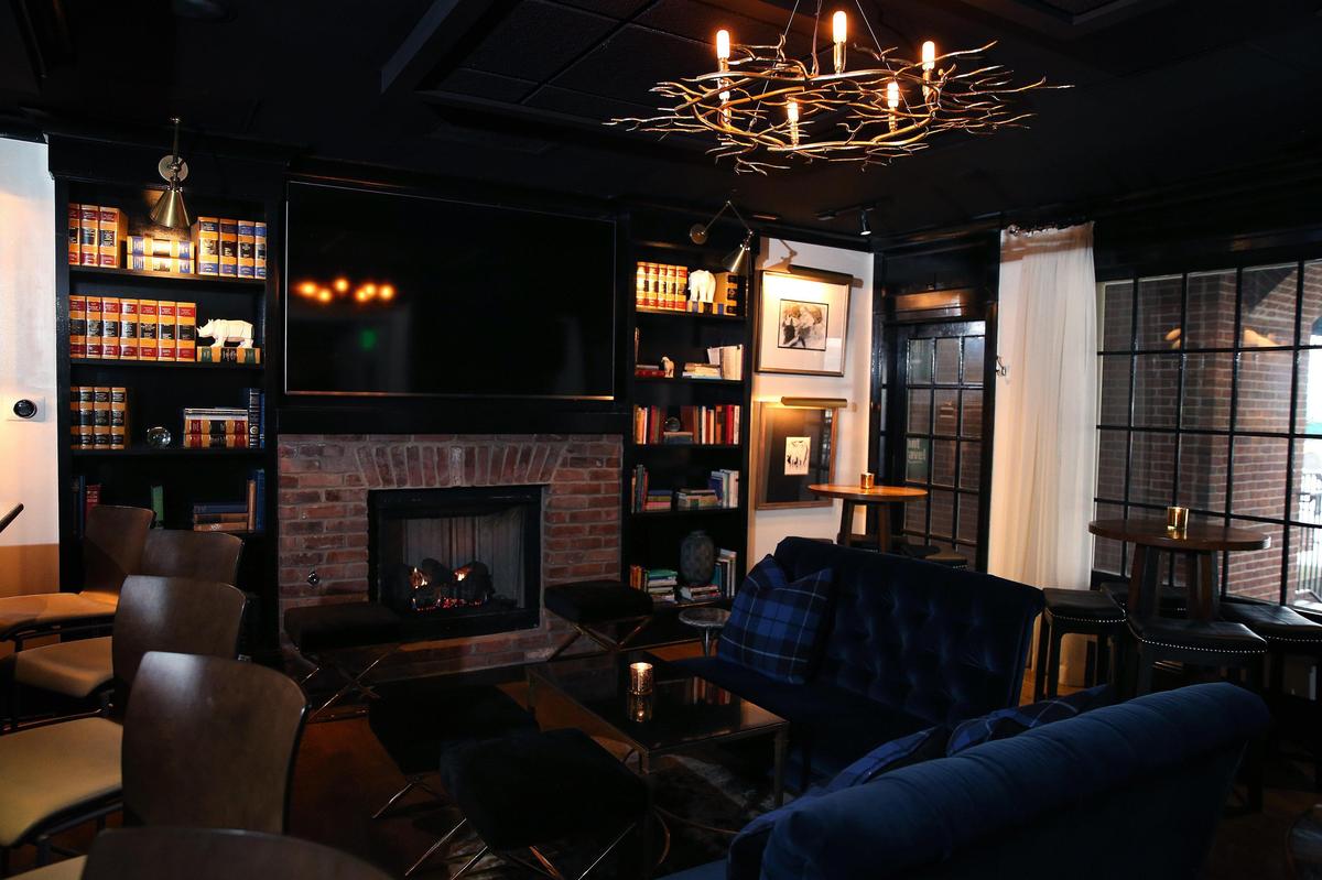 The bar and lounge area inside Graze.
