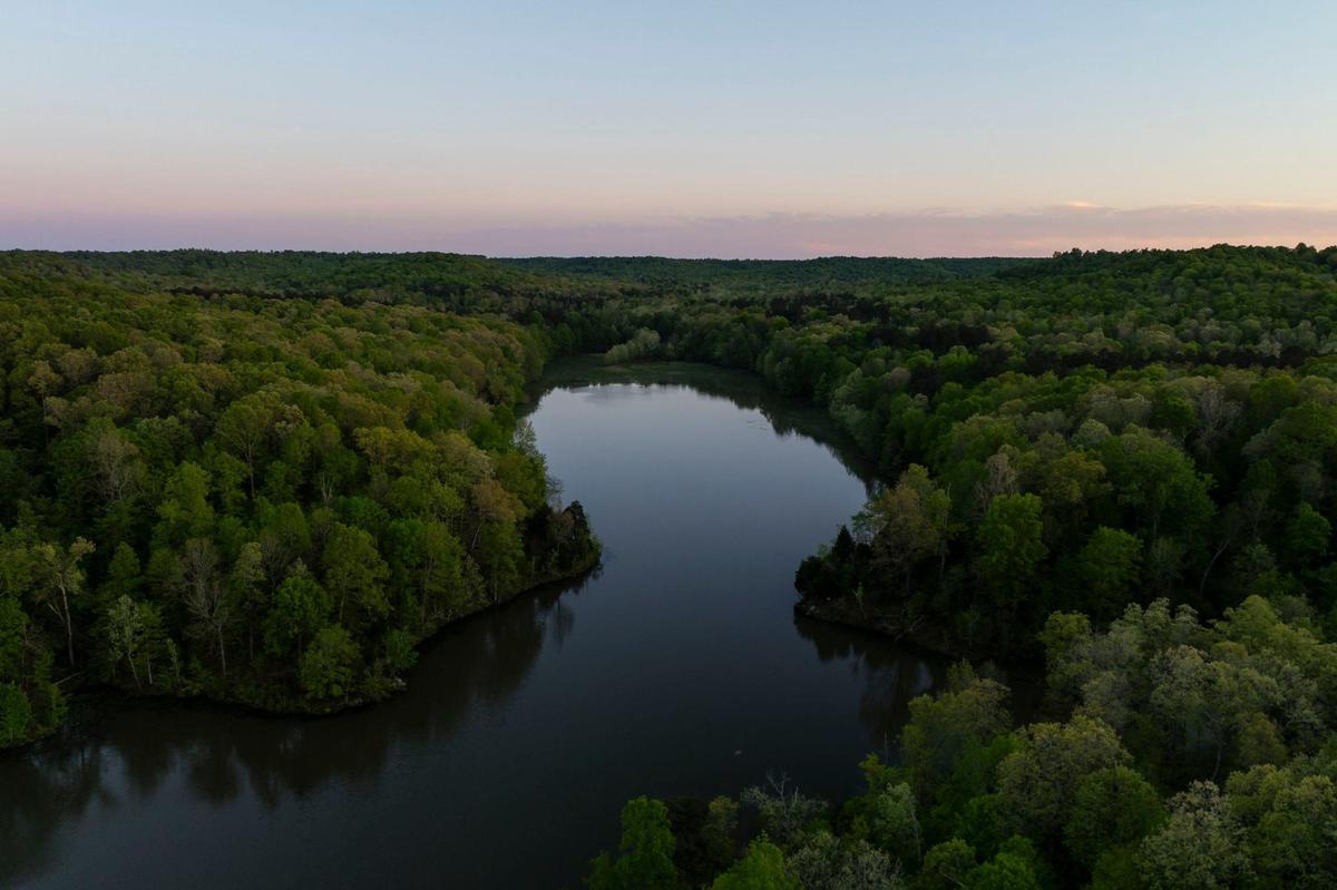 Dusk falls over Pennyrile Forest State Resort Park near Dawson’s Springs. Pennyrile, about a 3-hour drive from Lexington, offers a lodge and cottages; campground; restaurant; hiking; canoes, kayaks and pedal boats; fishing and swimming.
