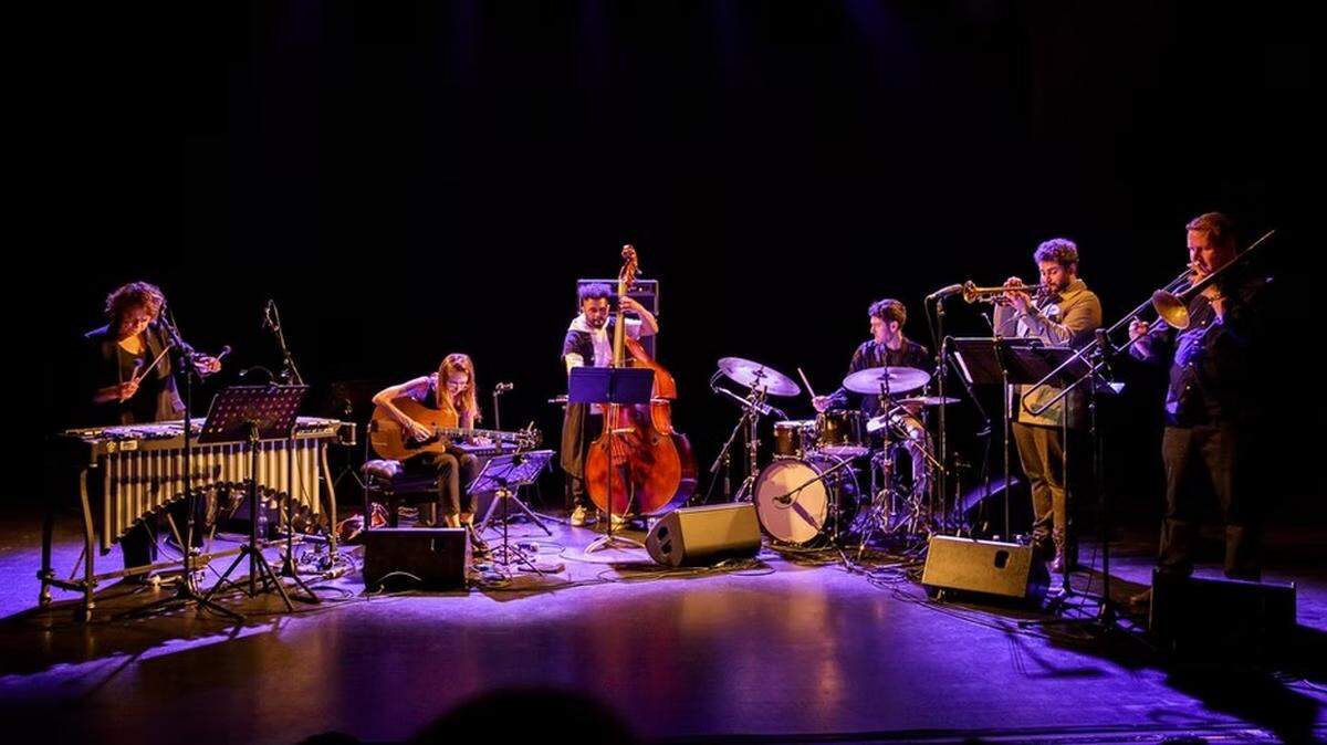 Jazz guitarist Mary Halvorson and Amaryllis will perform at Singletary Center in Lexington on Sept. 13. From left: Patricia Brennan, Mary Halvorson, Nick Dunston, Tomas Fujiwara, Adam O’Farrill and Jacob Garchik.