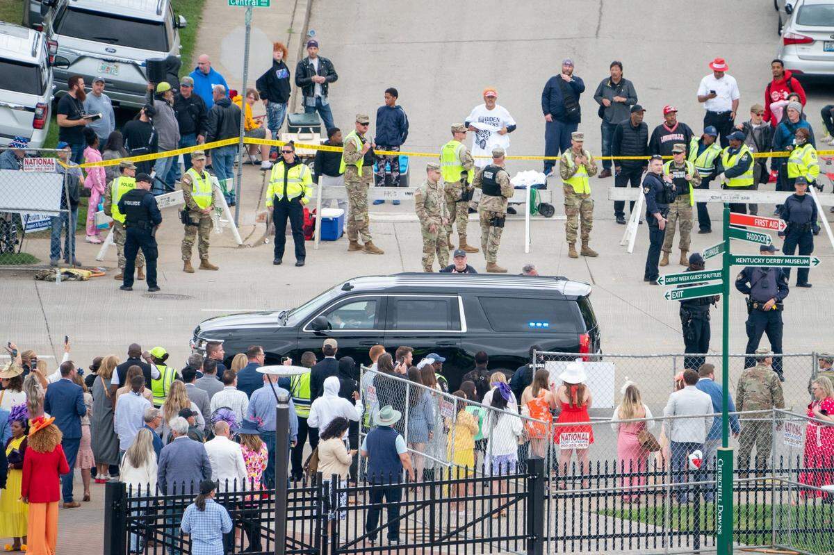 Former President Trump arrived at the Kentucky Derby on Saturday May 7, 2022 Churchill Downs in Louisville , Ky.