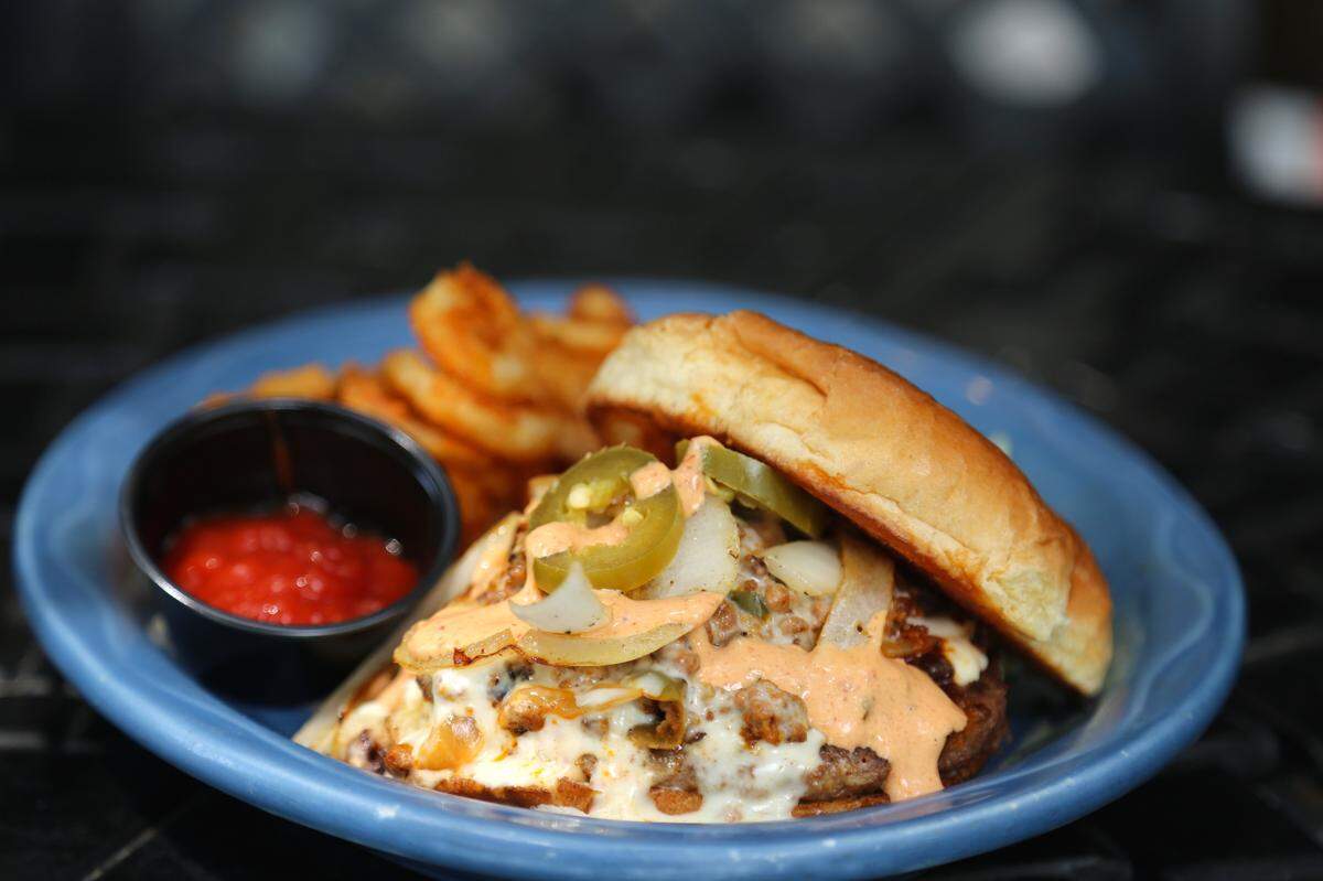 Mi Pequena Hacienda is offering the Fundido Burger for Lexington Burger Week.