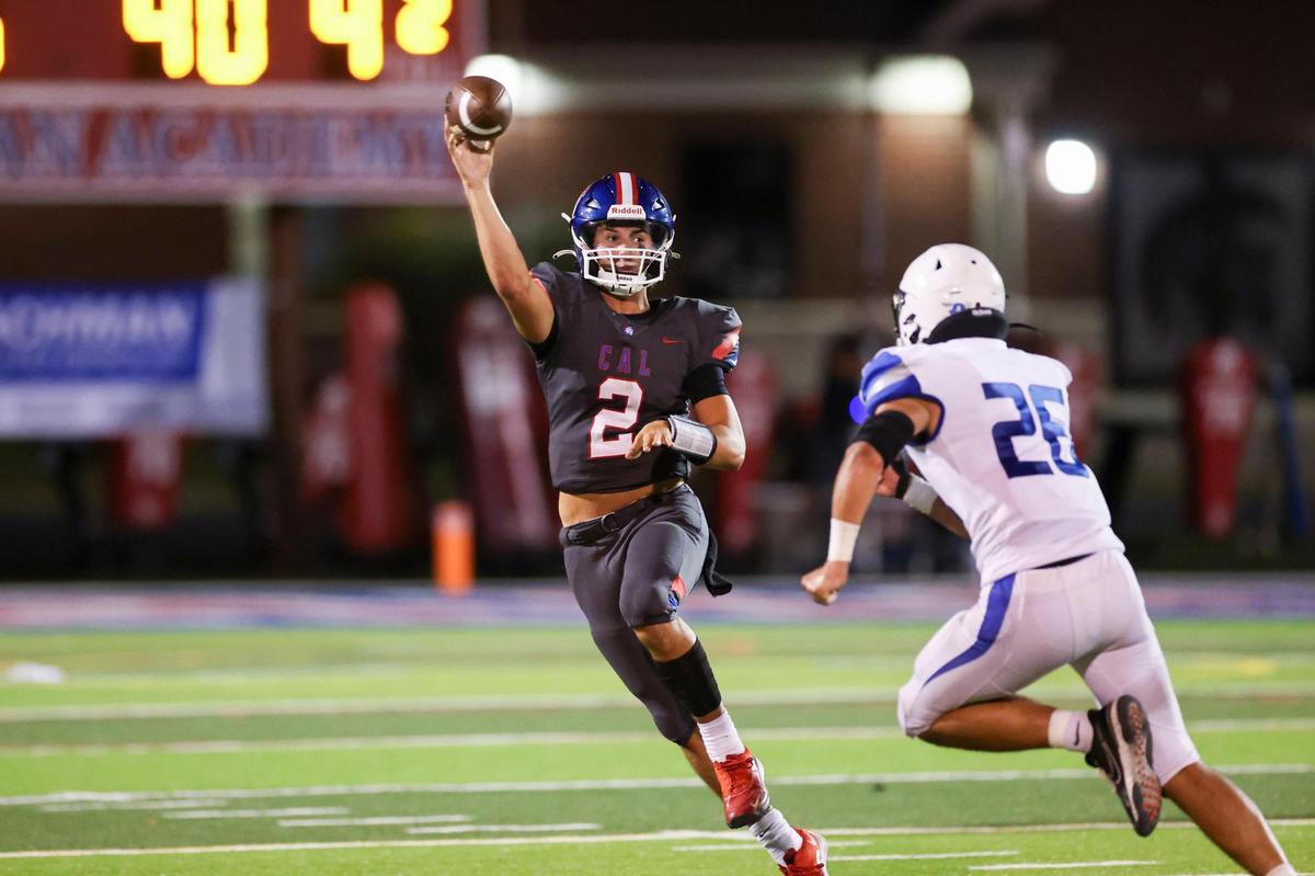 CAL quarterback Cole Hodge completed 21 of 34 passes for 289 yards and two TDs in Friday night’s defeat.