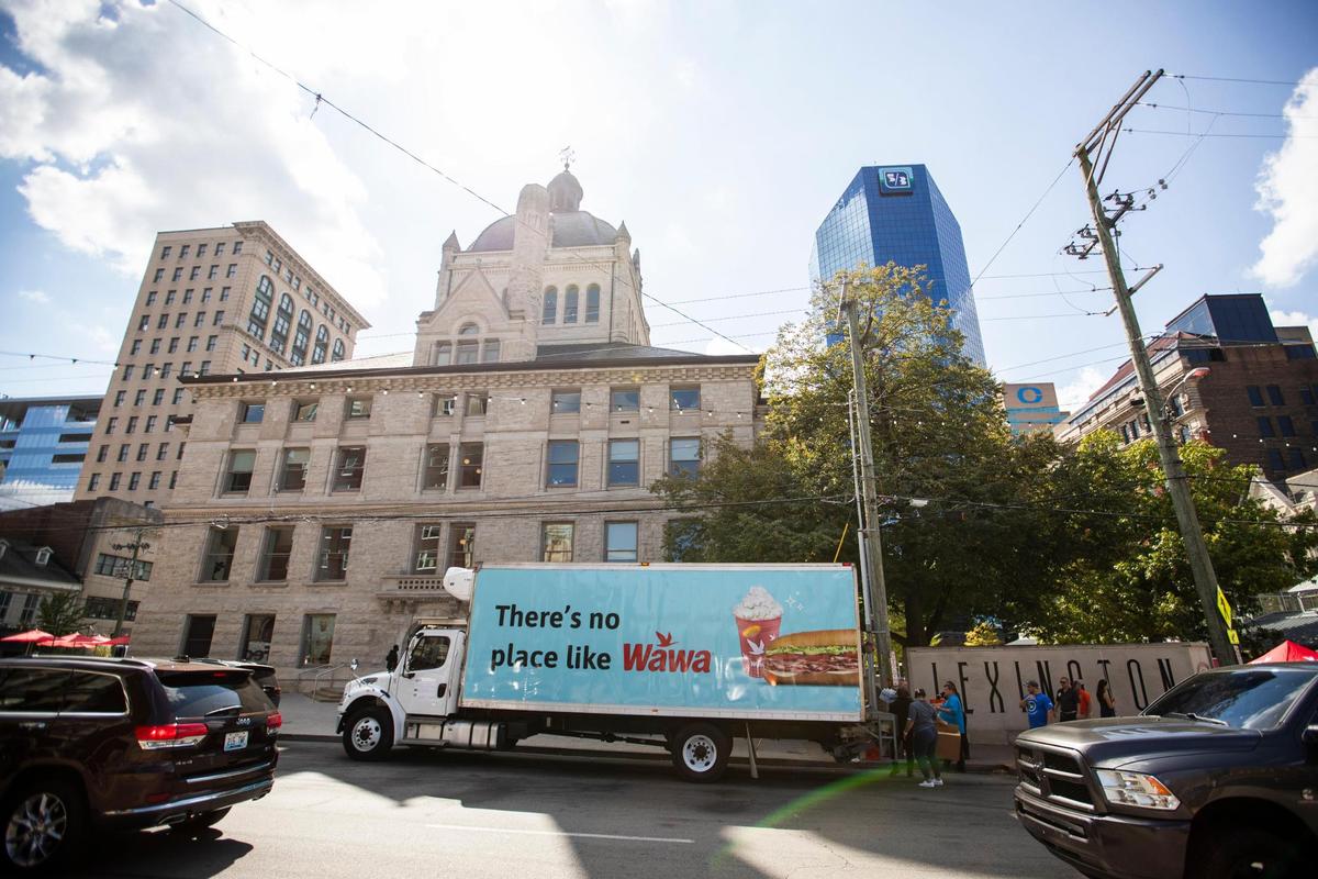 As part of a three-state Community Partnership Tour across the Midwest, Wawa hosts a preview event to introduce itself to the community and share more details about its first wave of expansion plans at the Old Courthouse in Lexington, Ky, September 26, 2023.
