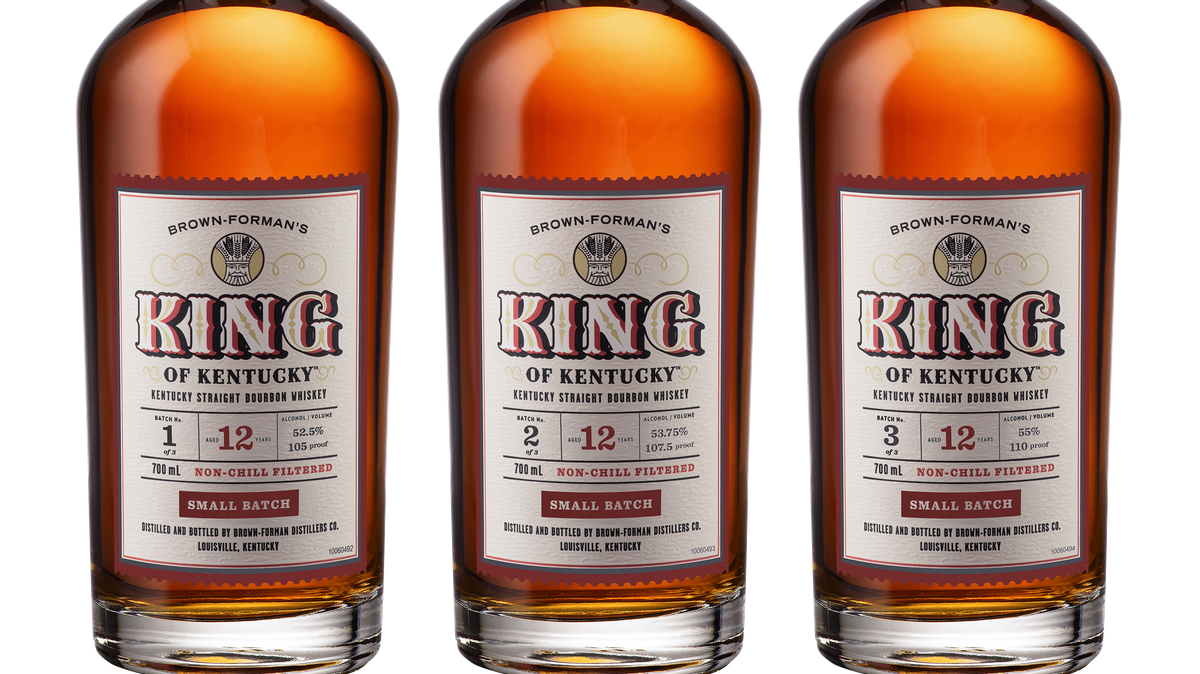 In honor of the 250th anniversary of the United States, Brown-Forman’s King of Kentucky is releasing a limited edition small batch collection of three different proofs, showing the different flavors of the premium bourbon.
