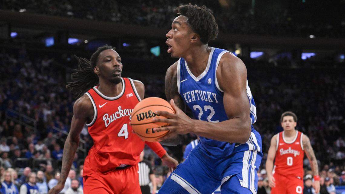 ‘Very thankful that he’s back.’ Aaron Bradshaw shines for Ohio State in upset of Kentucky.