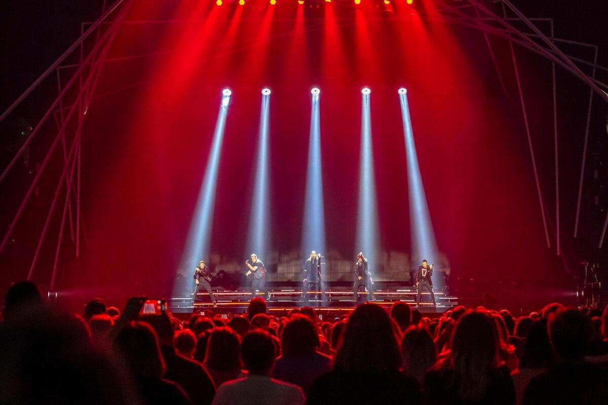 The Backstreet Boys perform at Rupp Arena on Tuesday, Sept. 6, 2022. Live music shows have come back strong 2 1/2 years into the COVID pandemic that shut down all events in March 2020.