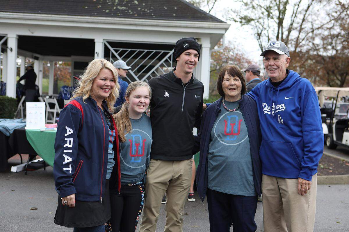 Lexington native Walker Buehler, who pitched the World Series for the Los Angeles Dodgers, returned home Monday to host a golf outing to benefit Kids Cancer Alliance at Marriott’s Griffin Gate Golf Club.