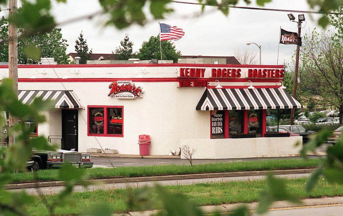 Kenny Rogers Roasters in Patchen Village on Richmond Road, May 12, 1996. The chicken restaurant chain was founded in 1991 by musician Kenny Rogers and former governor of Kentucky, John Y. Brown Jr. The chain grew to 350 locations world-wide and was even featured in a popular episode of the T.V. show Seinfeld. In 1998 the company filed for bankruptcy and closed many of it’s restaurants. Lexington’s two locations - the other in Turfland Mall - closed in early 1999. There are some locations still open in Asia.