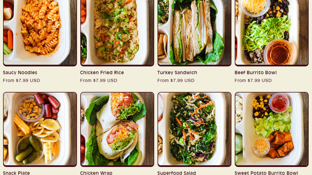 The menu available from Packed has a variety of options, including several meat-free ones.