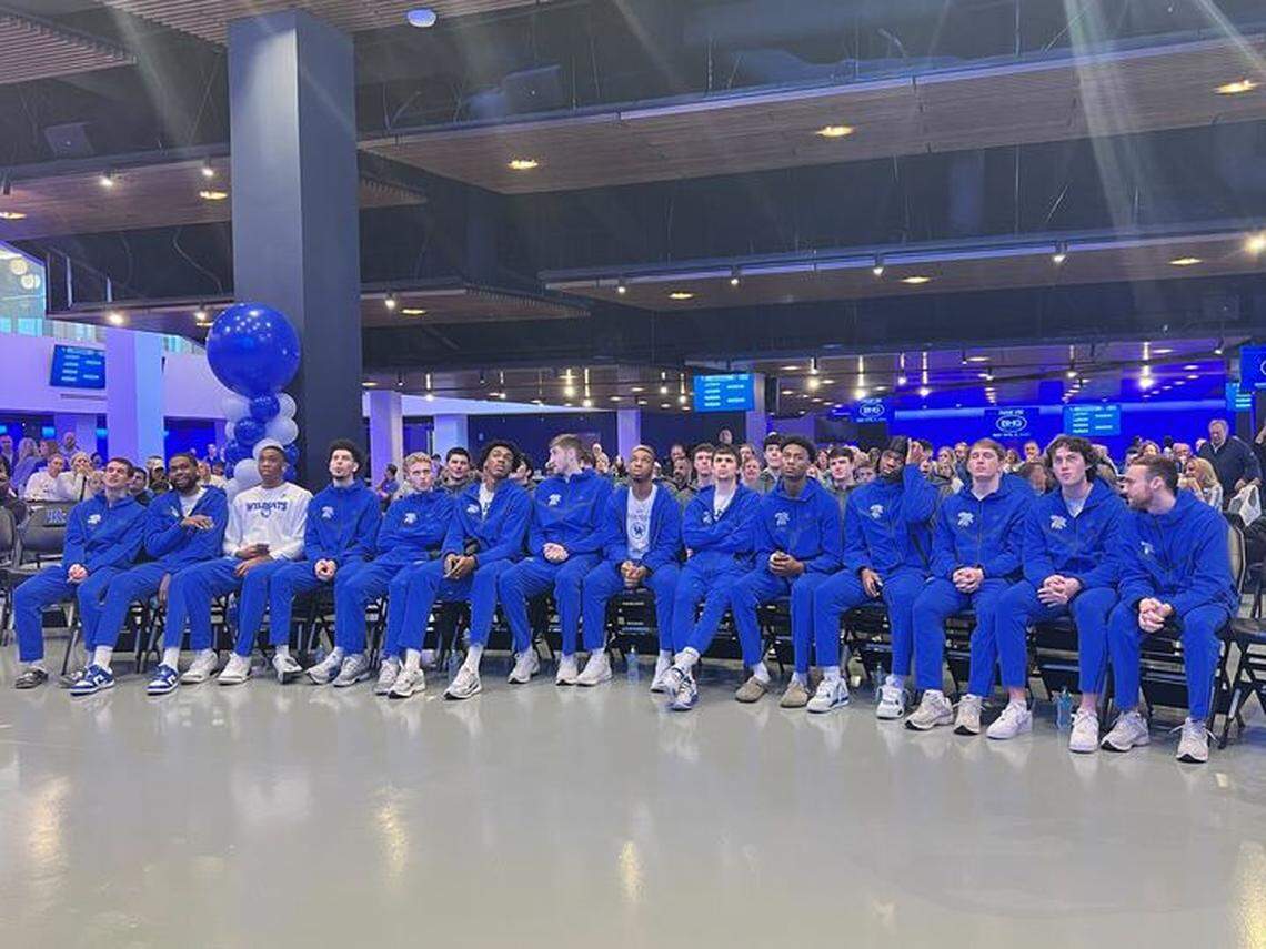 The Kentucky Wildcats gathered in Rupp Arena to celebrate the men’s NCAA Tournament bracket reveal on Sunday night.