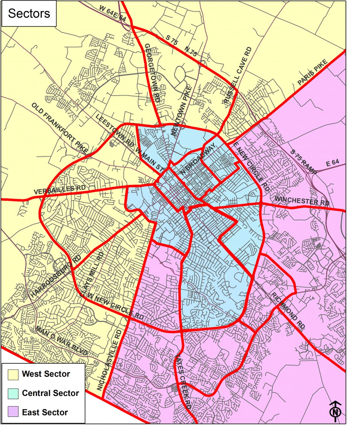 The Lexington Police Department’s patrols are separated into three sectors