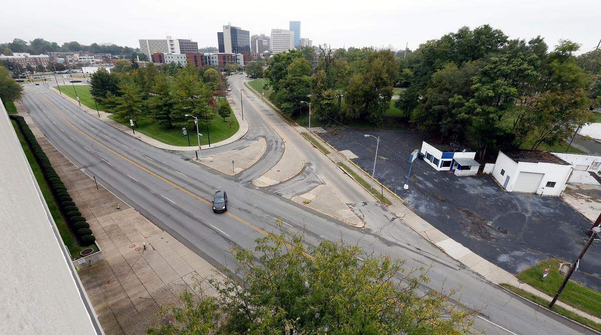Looking down Midland Ave. towards Main St. in Lexington, Ky., Friday, October 11, 2014. The city will begin a major stormwater and sewer project in July that will effect parking on parts of Main Street and intermittent closures of Eastern Avenue and Short Street. Midland will remain open but will likely have some lane closures during the nine-month construction.